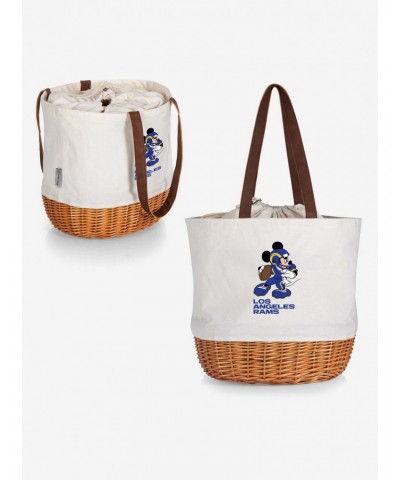 Disney Mickey Mouse NFL Los Angeles Rams Canvas Willow Basket Tote $22.72 Totes