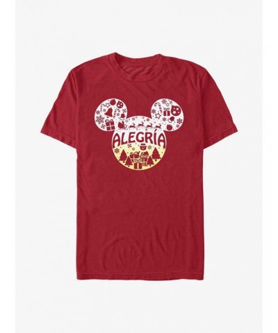 Disney Mickey Mouse Alegria Joy in Spanish Ears T-Shirt $8.22 T-Shirts