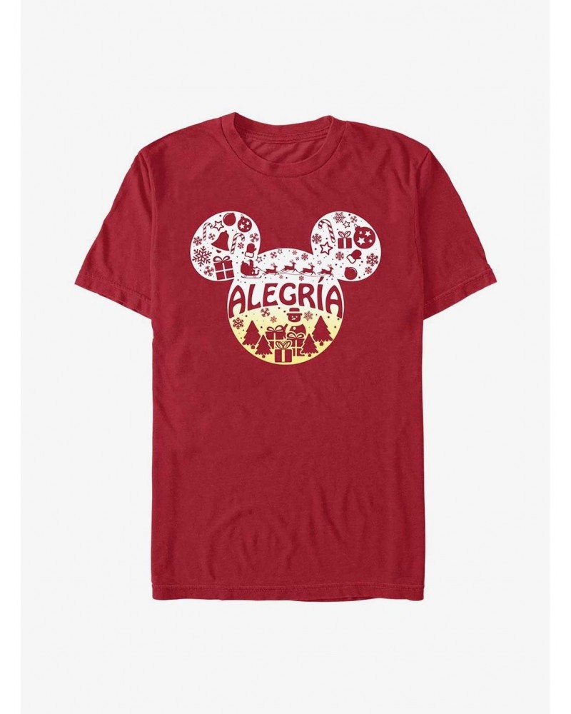 Disney Mickey Mouse Alegria Joy in Spanish Ears T-Shirt $8.22 T-Shirts