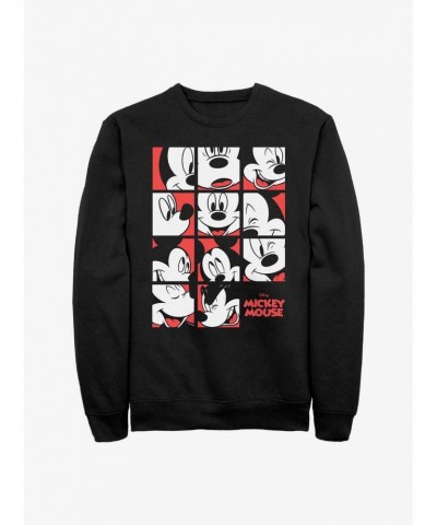 Disney Mickey Mouse Expression Grid Sweatshirt $9.74 Sweatshirts