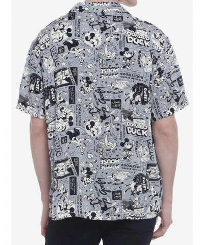 Our Universe Disney100 Mickey Mouse And Friends Vintage Woven Button-Up $10.78 Button-Up