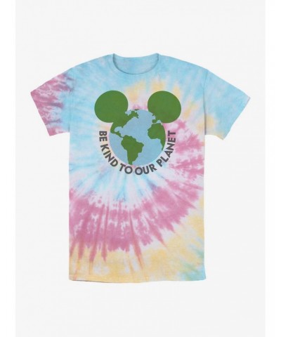 Disney Mickey Mouse Be Kind To Our Planet Tie Dye T-Shirt $7.46 T-Shirts