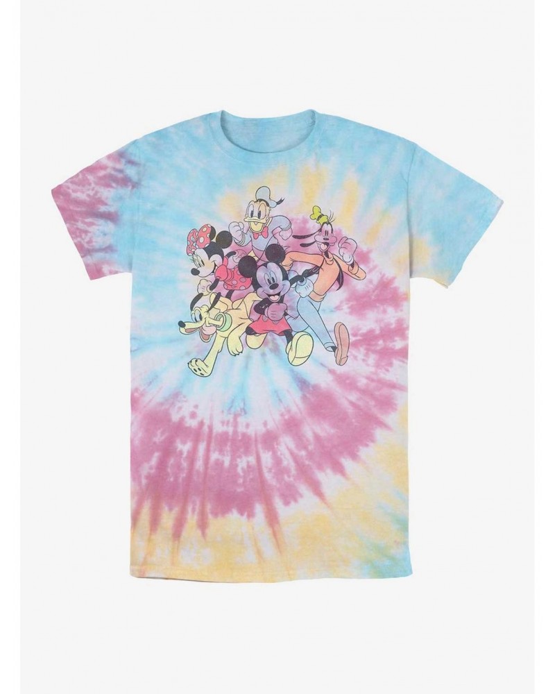 Disney Mickey Mouse Group Run Tie Dye T-Shirt $9.95 T-Shirts