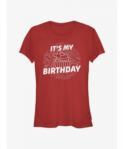 Disney Mickey Mouse Birthday Cupcake Girls T-Shirt $7.97 T-Shirts