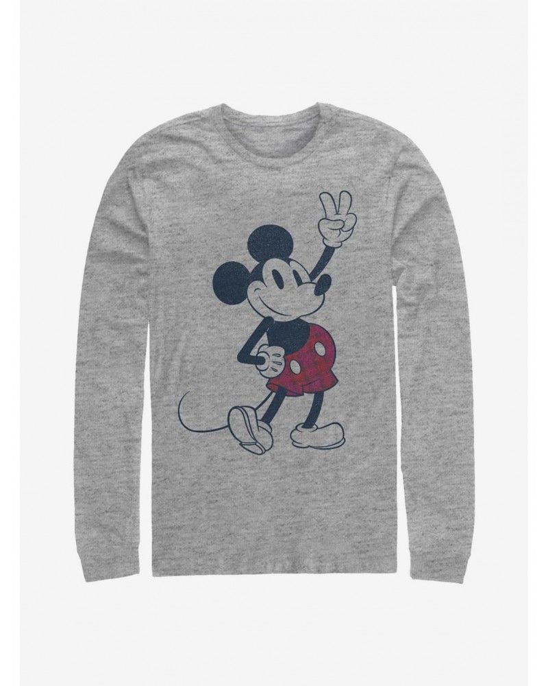 Disney Mickey Mouse Plaid Mickey Long-Sleeve T-Shirt $10.00 T-Shirts