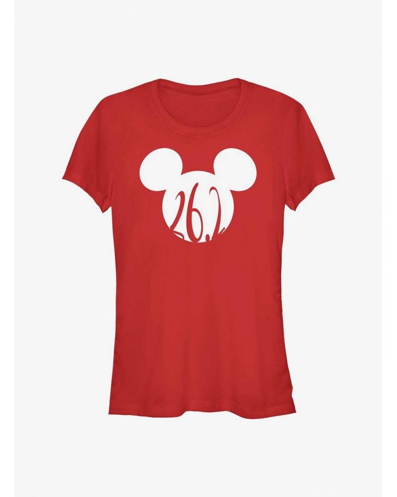 Disney Mickey Mouse 26.2 Marathon Ears Girls T-Shirt $9.56 T-Shirts