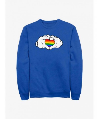 Disney Mickey Mouse Rainbow Love Sweatshirt $13.28 Sweatshirts