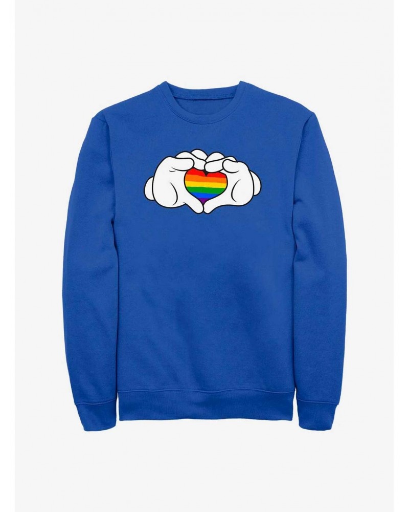 Disney Mickey Mouse Rainbow Love Sweatshirt $13.28 Sweatshirts