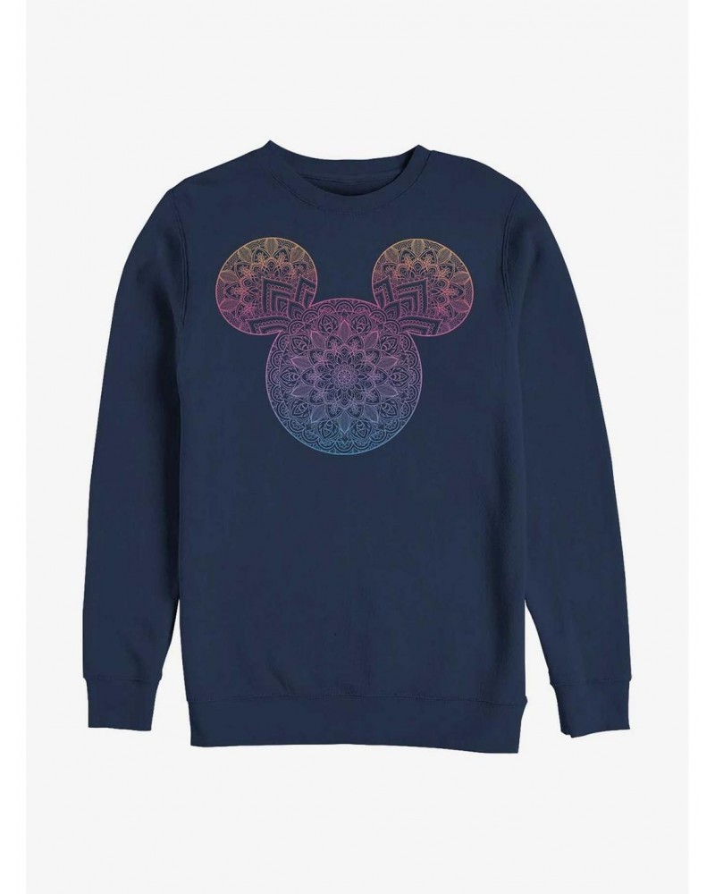 Disney Mickey Mouse Mickey Mandala Fill Crew Sweatshirt $9.74 Sweatshirts