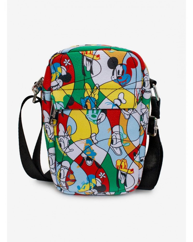 Disney Mickey Mouse The Sensational Six Vegan Leather Crossbody Bag $14.31 Bags