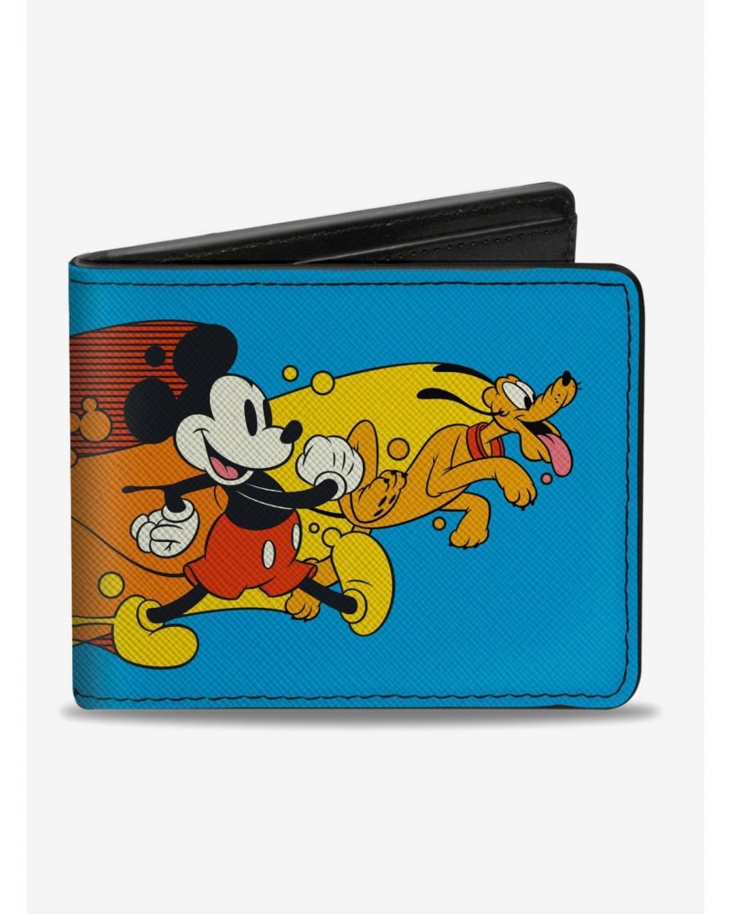 Disney Mickey Mouse And Pluto Action Wave Bifold Wallet $8.15 Wallets