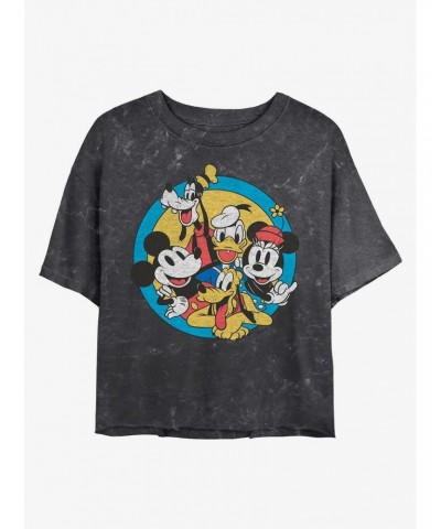 Disney Mickey Mouse Original Buddies Mineral Wash Crop Girls T-Shirt $10.64 T-Shirts