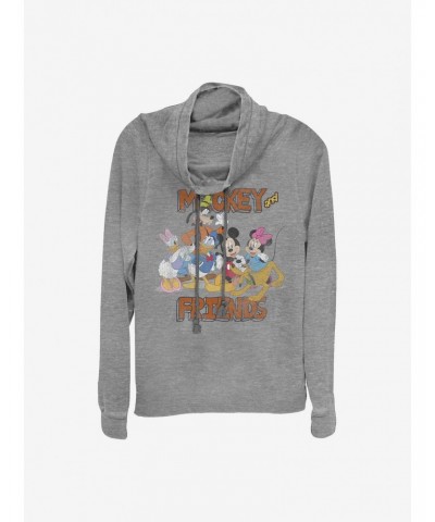 Disney Mickey Mouse And Friends Besties Cowlneck Long-Sleeve Girls Top $15.09 Tops