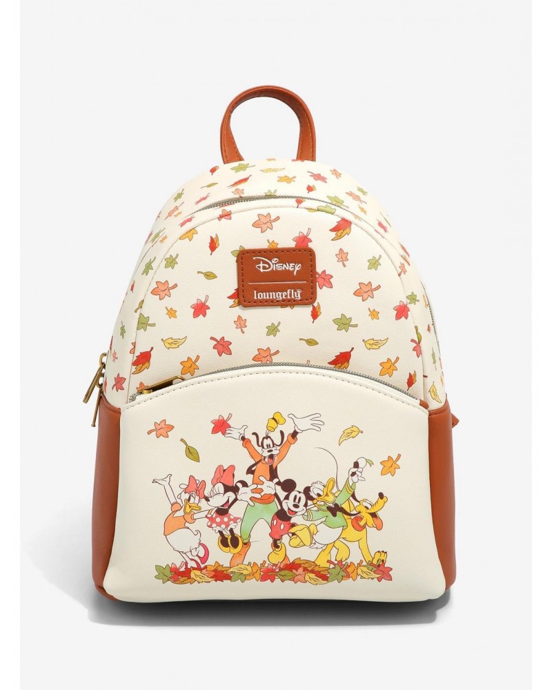 Loungefly Disney Mickey Mouse & Friends Fall Leaves Mini Backpack $17.02 Backpacks