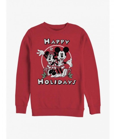 Disney Mickey Mouse Mickey & Minnie Holiday Crew Sweatshirt $13.58 Sweatshirts