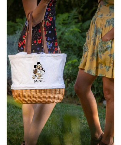 Disney Mickey Mouse NFL New Orleans Saints Canvas Willow Basket Tote $31.15 Totes