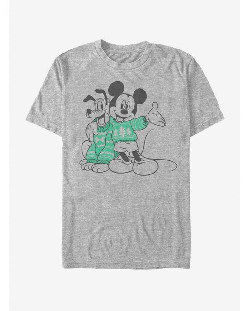 Disney Mickey Mouse Holiday Sweater Pals T-Shirt $9.18 T-Shirts