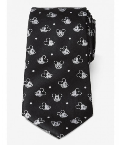 Disney Mickey Mouse Dot Black Men's Tie $7.16 Ties