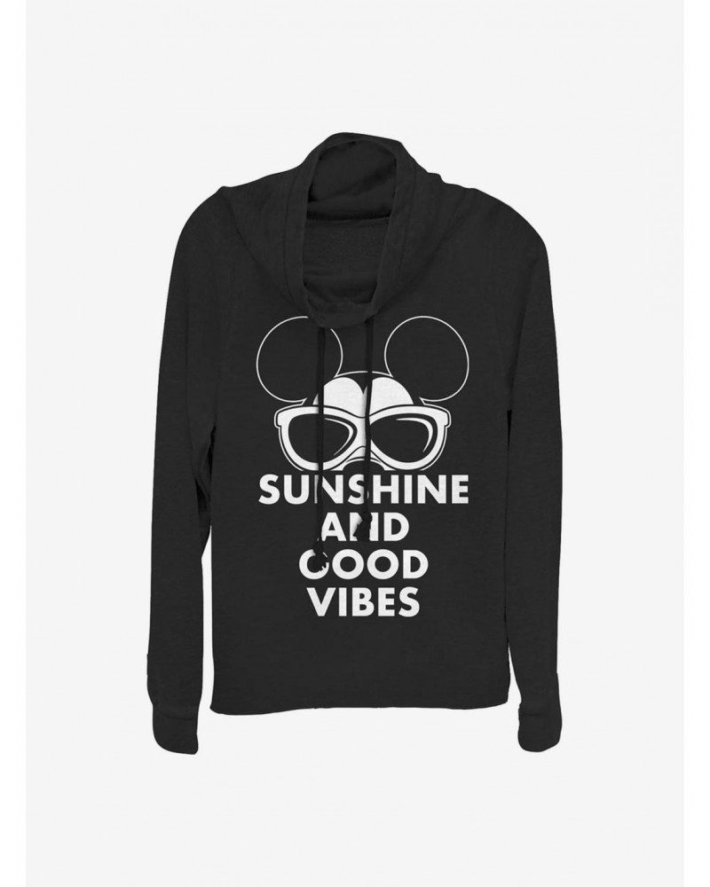 Disney Mickey Mouse Mickey Sunshine Cowlneck Long-Sleeve Girls Top $14.73 Tops