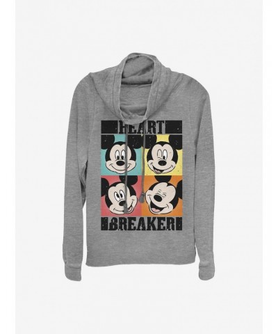 Disney Mickey Mouse Mickey Heart Breaker Cowlneck Long-Sleeve Girls Top $14.01 Tops