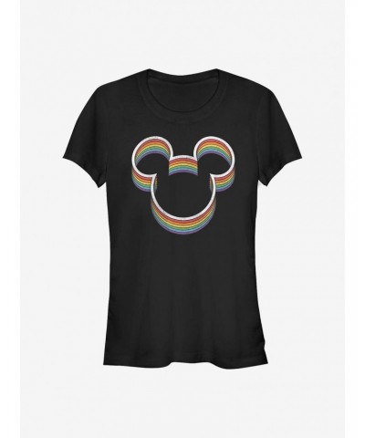 Disney Mickey Mouse Rainbow Ears Girls T-Shirt $7.37 T-Shirts