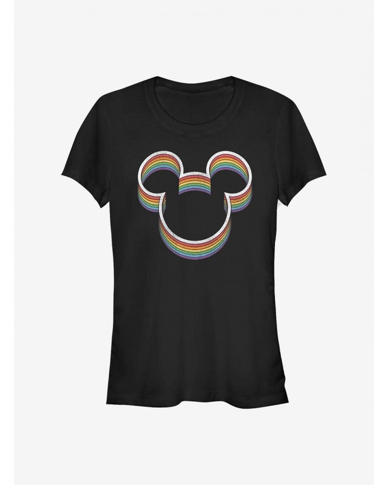 Disney Mickey Mouse Rainbow Ears Girls T-Shirt $7.37 T-Shirts