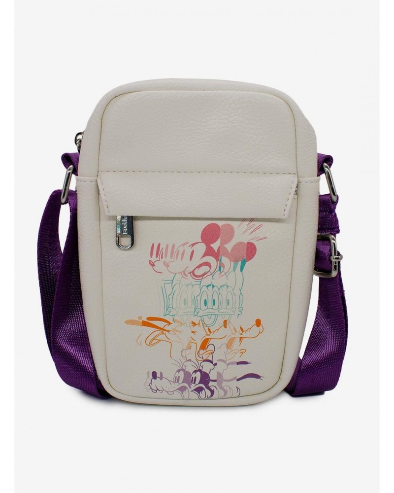 Disney Mickey Mouse The Fab Four Split Crossbody Bag $12.92 Bags