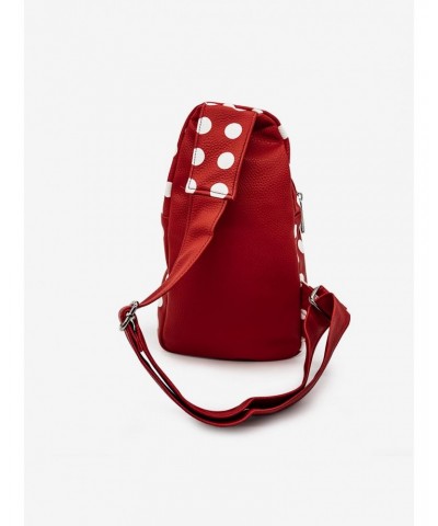 Disney Minnie Mouse Face Close Up with Polka Dots Crossbody Bag $14.16 Bags