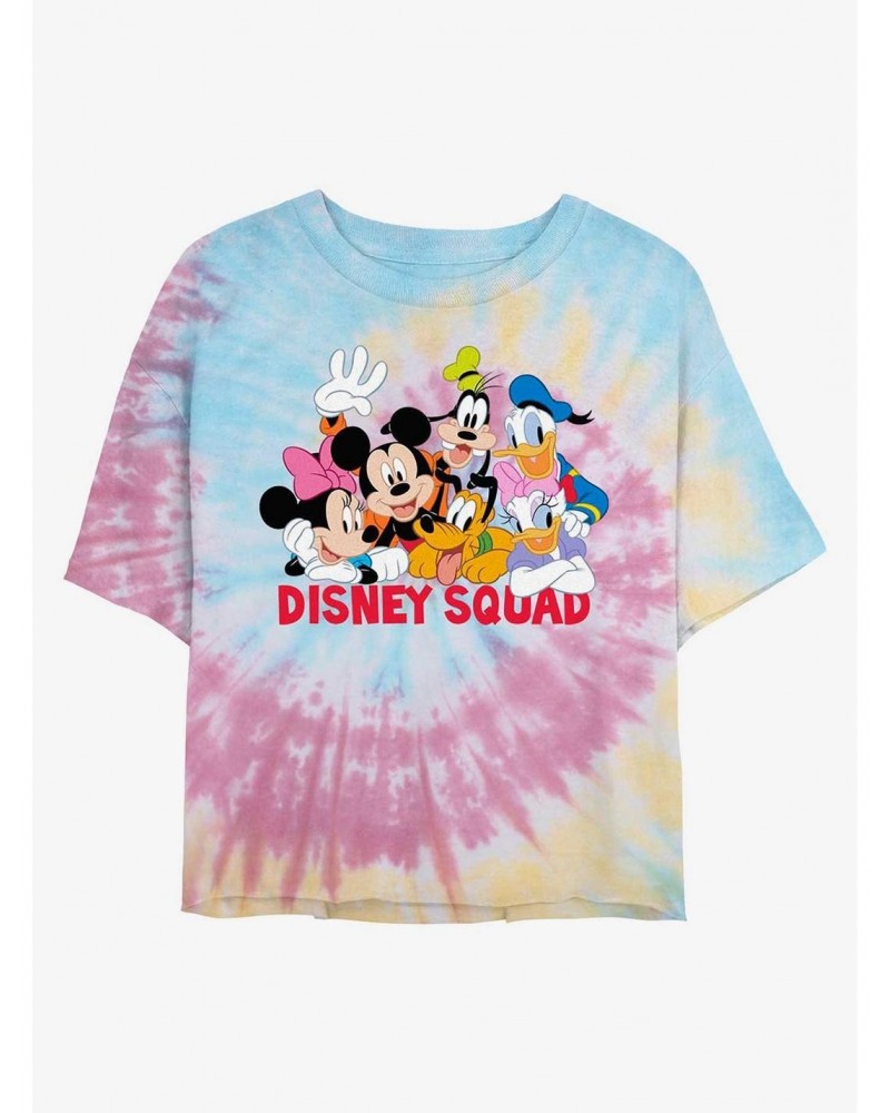 Disney Mickey Mouse Disney Squad Tie Dye Crop Girls T-Shirt $7.75 T-Shirts