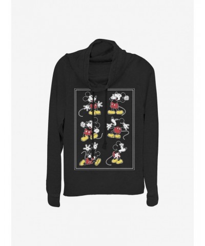 Disney Mickey Mouse Mickey Looks Cowlneck Long-Sleeve Girls Top $10.78 Tops