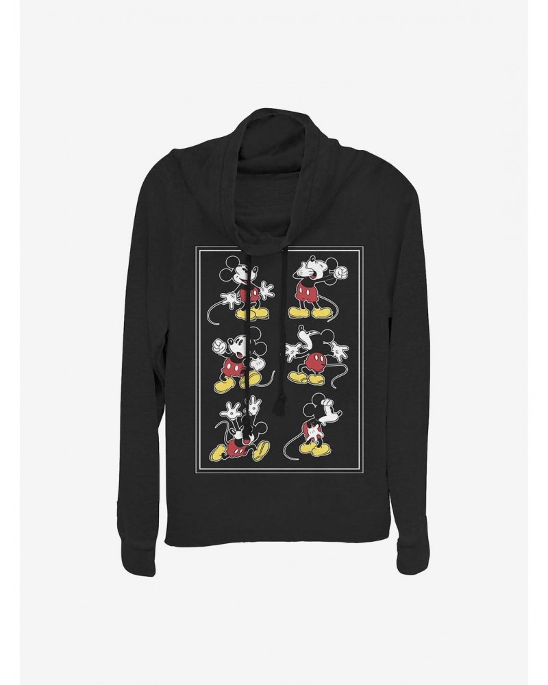 Disney Mickey Mouse Mickey Looks Cowlneck Long-Sleeve Girls Top $10.78 Tops