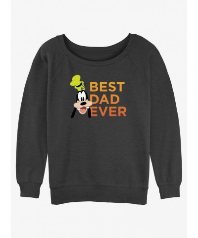 Disney Mickey Mouse Best Goofy Dad Ever Girls Slouchy Sweatshirt $10.63 Sweatshirts