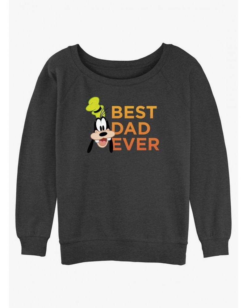 Disney Mickey Mouse Best Goofy Dad Ever Girls Slouchy Sweatshirt $10.63 Sweatshirts