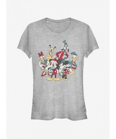 Disney Mickey Mouse Holiday Group Girls T-Shirt $8.96 T-Shirts