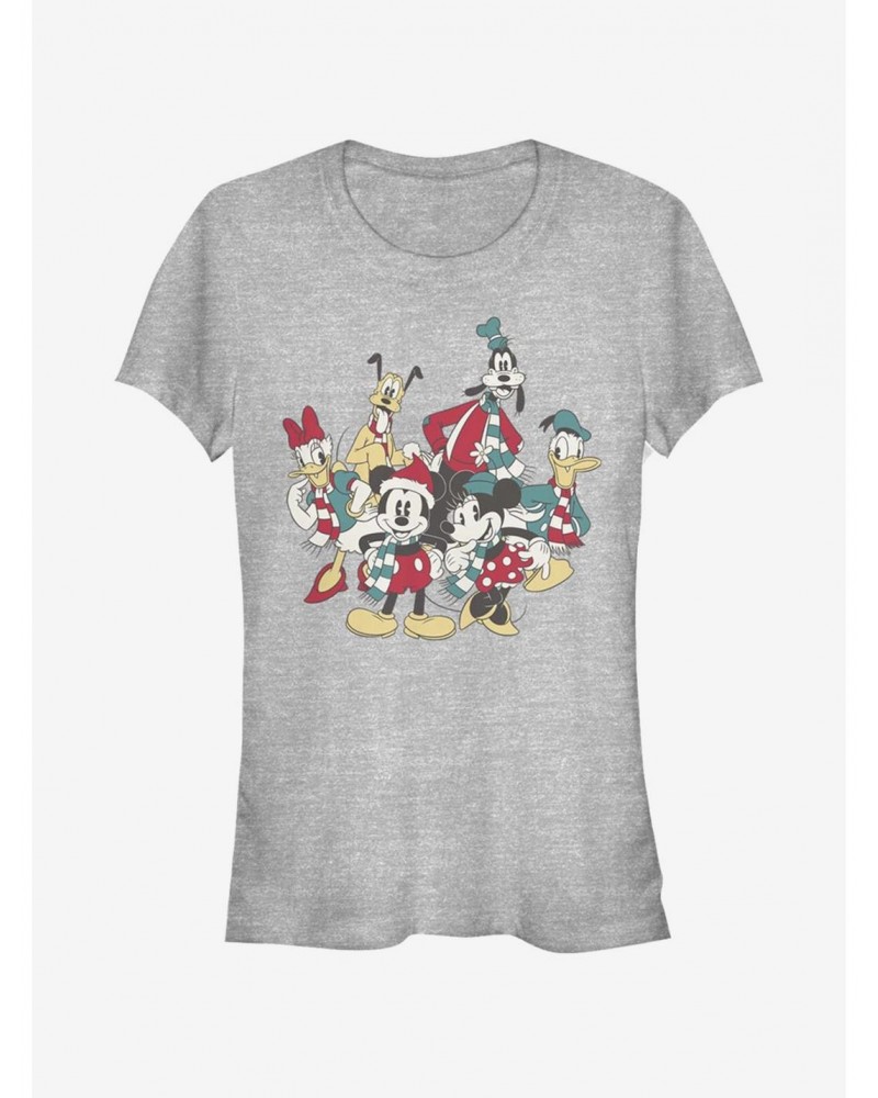 Disney Mickey Mouse Holiday Group Girls T-Shirt $8.96 T-Shirts