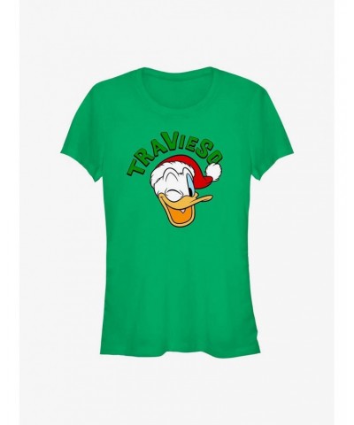 Disney Mickey Mouse Travieso Naughty in Spanish Donald Girls T-Shirt $9.96 T-Shirts