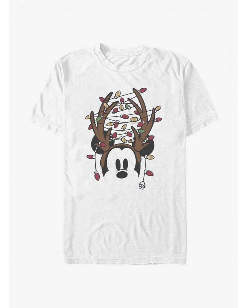 Disney Mickey Mouse Christmas Light Antlers T-Shirt $7.07 T-Shirts