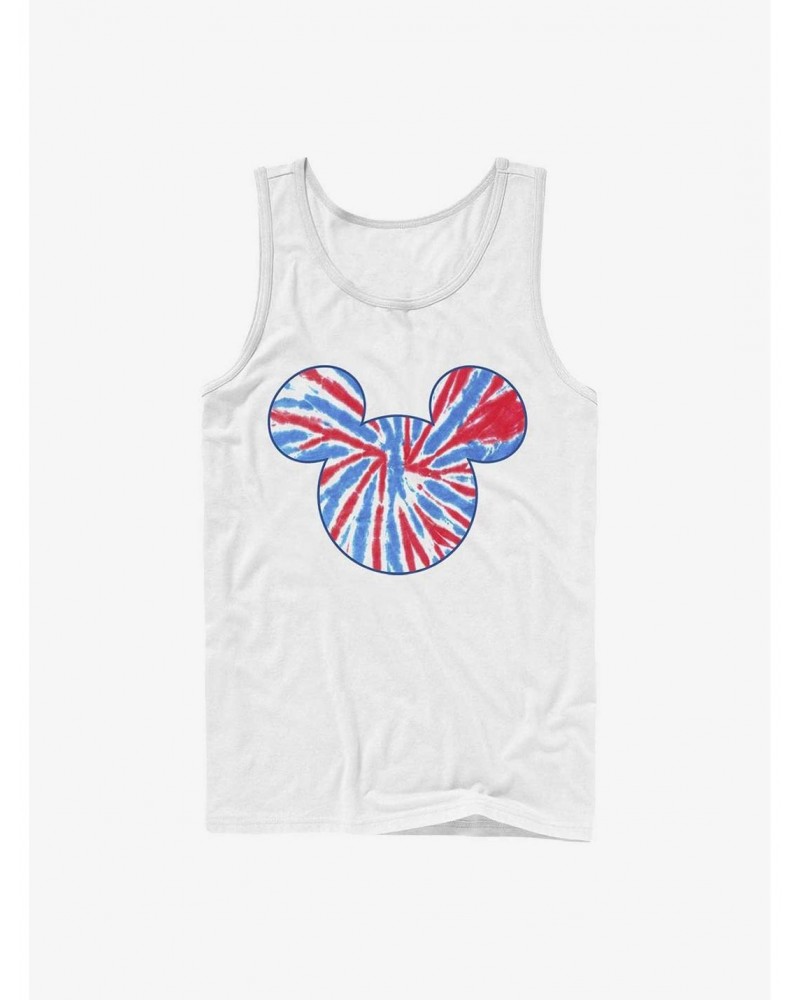 Disney Mickey Mouse Tie Dye Red White Blue Tank $8.96 Tanks