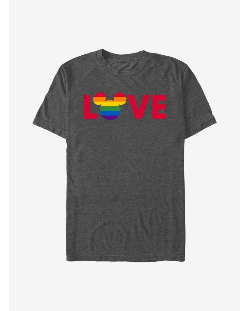 Disney Mickey Mouse Love Rainbow Pride T-Shirt $5.74 T-Shirts