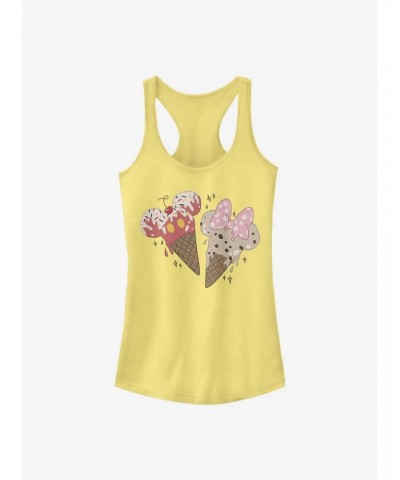 Disney Mickey Mouse Mickey Minnie Cones Girls Tank $9.96 Tanks