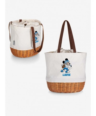 Disney Mickey Mouse NFL Detroit Lions Canvas Willow Basket Tote $22.72 Totes