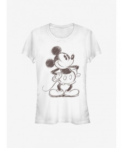 Disney Mickey Mouse Sketch Mickey Girls T-Shirt $9.96 T-Shirts