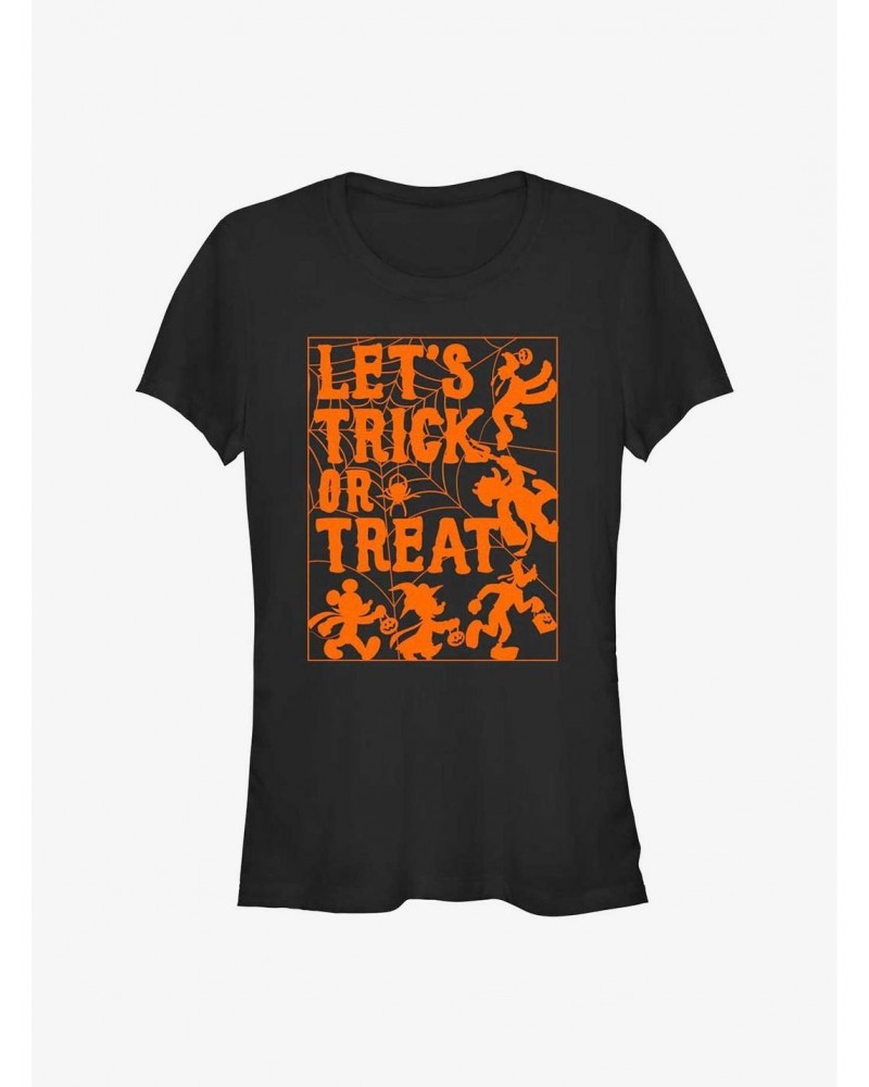 Disney Mickey Mouse Let's Trick or Treat Spiderweb Girls T-Shirt $9.76 T-Shirts