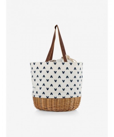 Disney Mickey Mouse Classic Mickey Silhouette Canvas Willow Basket Tote $33.79 Totes