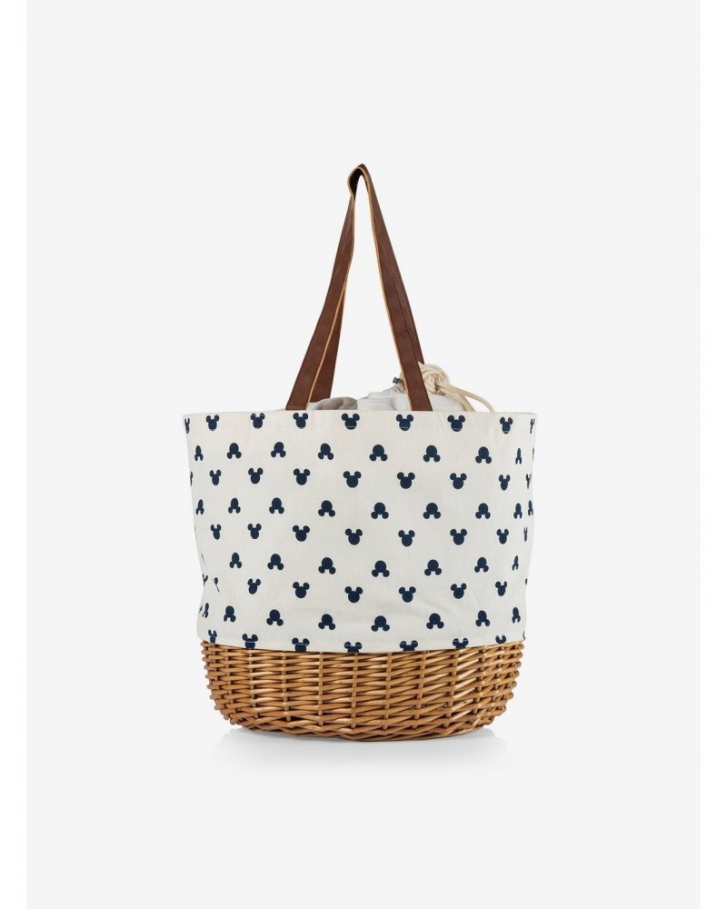 Disney Mickey Mouse Classic Mickey Silhouette Canvas Willow Basket Tote $33.79 Totes