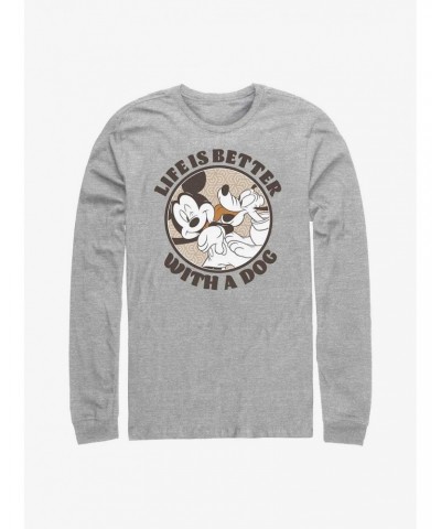 Disney Mickey Mouse Dog Life Long-Sleeve T-Shirt $9.74 T-Shirts