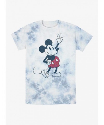 Disney Mickey Mouse Plaid Mickey Tie-Dye T-Shirt $9.32 T-Shirts