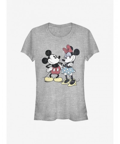 Disney Mickey Mouse Mickey Minnie Retro Girls T-Shirt $8.96 T-Shirts