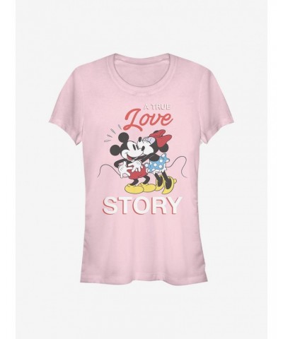 Disney Mickey Mouse True Love Story Girls T-Shirt $9.16 T-Shirts