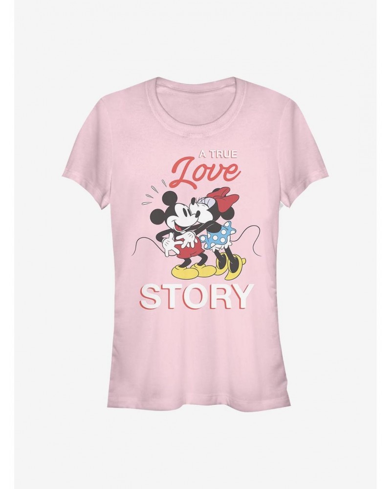 Disney Mickey Mouse True Love Story Girls T-Shirt $9.16 T-Shirts